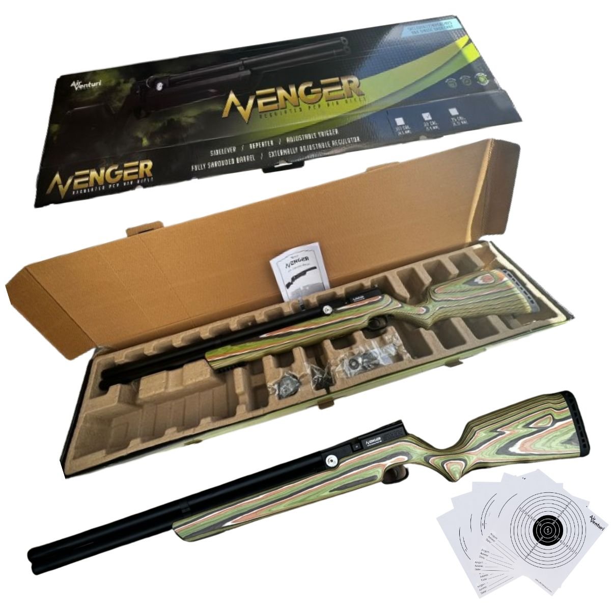 Avenger Air Venturi Laminated Stock Limited Edition Camouflage Cal .25 PCP Rifle