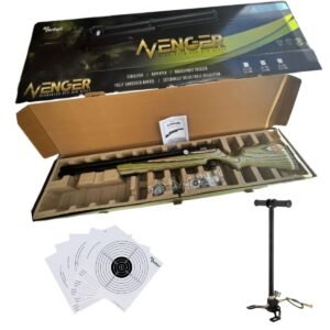 Rifle Pcp Avenger Con Bomba Cal .25 Culata Laminada Camuflaje Montaña Verde