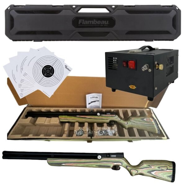 Rifle Pcp Avenger Camuflaje Edición Limitada Kit Estuche Y Compresor Cal .22