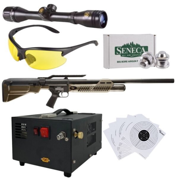 Rifle Umarex Hammer Cal .50 Pcp Aire Comprimido, Compresor, Pellets, Mira, Lentes, Targets. - Image 2