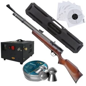 Rifle de Aire Beeman  Chief II 1328 .22 PCP Compresor, Pellets, Targets.