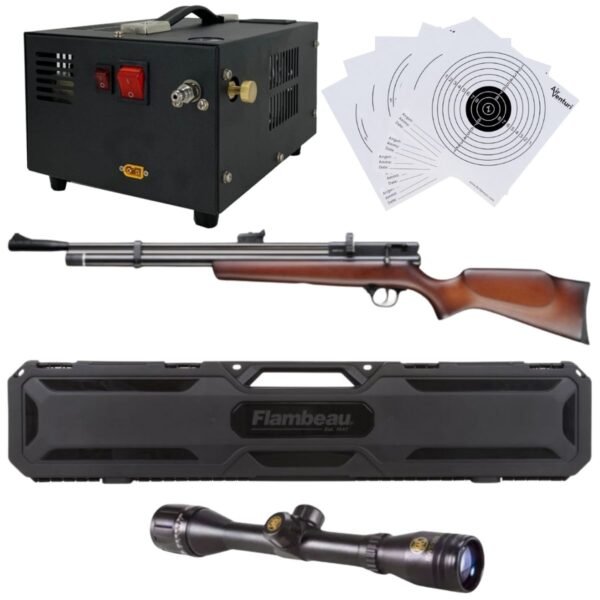 Rifle de Aire Beeman  Chief II 1328 .22 PCP Compresor, Estuche, Mira, Targets. - Image 2