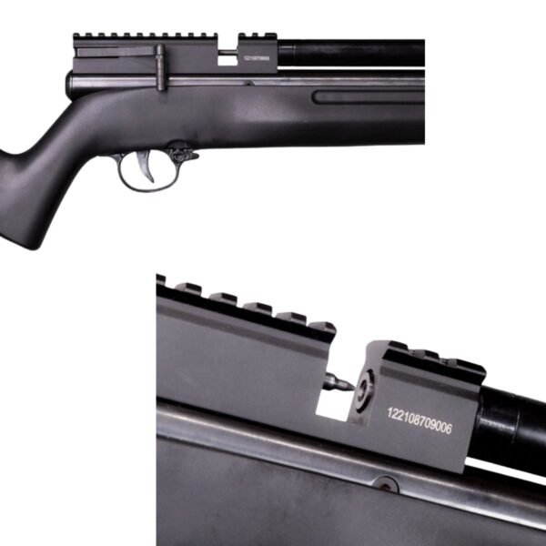 Rifle Barra Aire PCP .22 1100Z Compresor, Pellets, Mira, Estuche, Targets. - Image 5