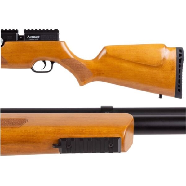 Rifle Air Venturi Avenger Madera Regulado PCP .22 Kit C/Compresor, Pellets, Mira, Lentes, Estuche, Targets. - Image 4