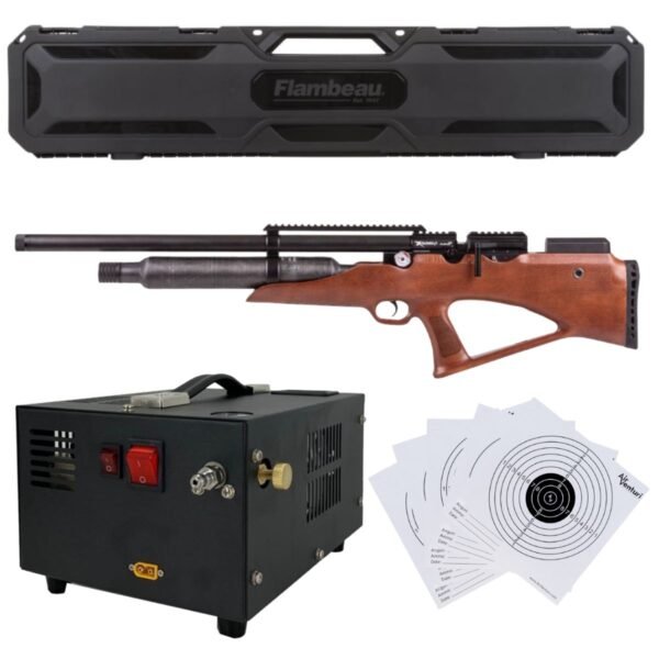 Rifle Avenge X Bullpup Botella Madera 400cc c/compresor, estuche, targets. - Image 2
