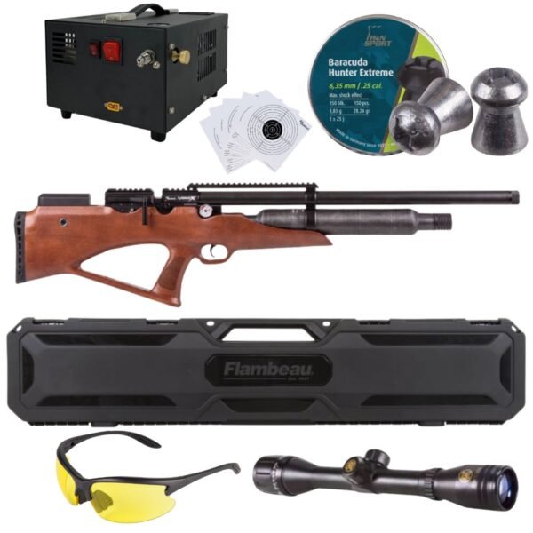 Rifle Avenge X Bullpup Botella Madera 400cc c/compresor, pellets, mira, lentes, estuche, targets. - Image 2
