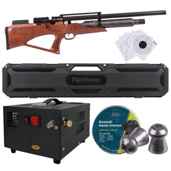 Rifle Avenge X Bullpup Botella Madera 400cc c/compresor, pellets, estuche, targets. - Image 2