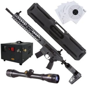 Rifle PCP Sig Sauer MCX Virtus .22 c/compresor, estuche, mira, targets.