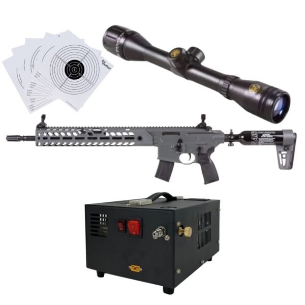 Rifle PCP Sig Sauer MCX Virtus .22 c/compresor, mira, targets. - Image 2