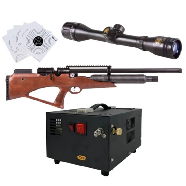 Rifle Avenge X Bullpup Botella Madera 400cc c/compresor, mira, targets. - Image 2