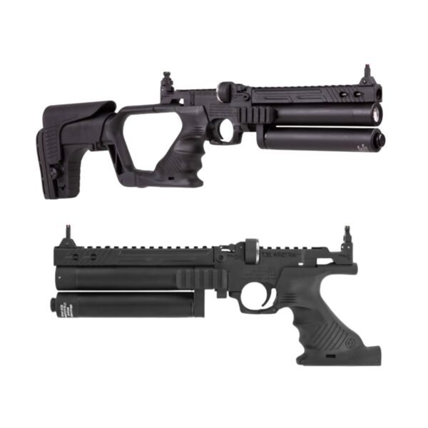 Pistola PCP .22 Convertible Hatsan Jet II C/Compresor, Pellets, Mira, Lentes, Targets. - Image 5