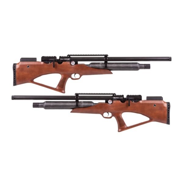 Rifle Avenge X Bullpup Botella Madera 400cc c/compresor, pellets, estuche, mira, targets. - Image 3