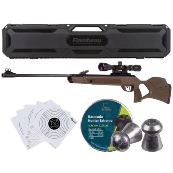 Rifle de Aire Magnum GR Breakbarrel .25 c/pellets, estuche, mira, targets. - Image 2