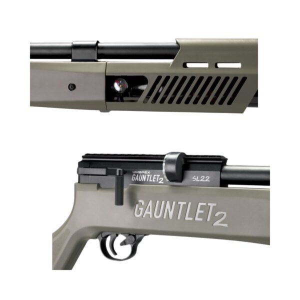 Rifle PCP Umarex Gauntlet SL .22 C/Compresor, estuche, mira, targets. - Image 6