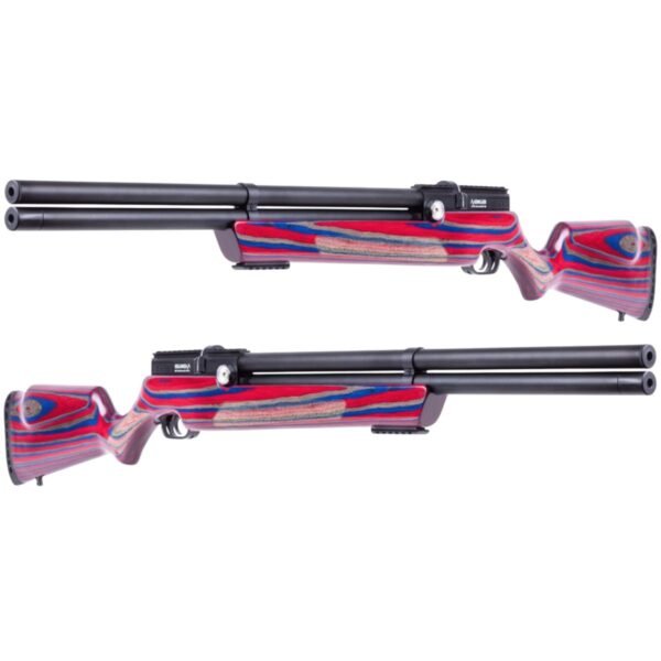 RIFLE PCP AIR VENTURI AVENGER ROJO/AZUL .22 c/compresor, mira, targets. - Image 3